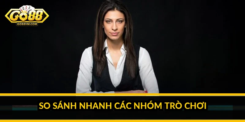 So sánh nhanh các nhóm trò chơi